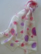 Silk Scarf with Pink and Lilac Flowers by Galilee Silks