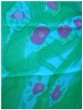 Green & Turquoise Silk Scarf with Purple Flowers by Galilee Silks