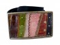 Black Leather Belt with Buckle with Vertical Stripes