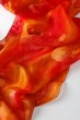 Fiery Red & Orange Silk ‘Tichel’ Headscarf by Galilee Silks