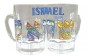 Shot Glass with Israel in Hebrew Decorated Text and English