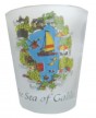 Shot Glass with Detailed Sea of Galilee and Map of Israel Image