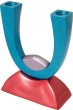 Yair Emanuel Candlesticks in Turquoise, Red and Purple