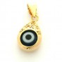 Evil Eye Pendant in Gold Plated with Zircon Stones
