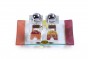 Salt and Pepper Shakers with Tray in Jerusalem Style