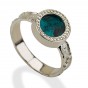 Silver Ring with Eilat Stone