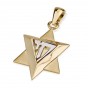 Star of David and Chai Pendant in 14K Gold