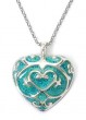 Heart Pendant in Turquoise & Silver 