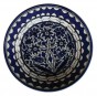 Armenian Ceramic Humus Dip Plate with Floral Scilla Armenia Motif in Blue