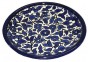 Armenian Ceramic Bowl with Anemones Flower Motif in Blue