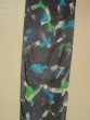 Silk Scarf in Navy with White, Green and Blue by Galilee Silks