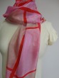 Silk Scarf in Red, Pink & Beige by Galilee Silks