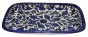 Armenian Ceramic Tray in Rounded Rectangle with Blue Flowers
