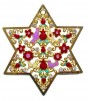 Star of David Wall Hanging with Birds and Pomegranates in Small