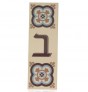 Hebrew Letter Alphabet Tile "Bet" with Floral Design