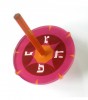 Acrylic Dreidel in Pink with Color Pencil Spinning Top