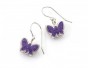 Butterfly Earrings with Purple Mosaic- Adina Plastelina