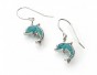 Dolphin Earrings with Turquoise Mosaic- Adina Plastelina