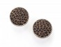 Stud Earrings with Leopard Print Design- Adina Plastelina