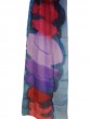 Silk Scarf in Grey with Red, Lavender and Purple Patches by Galilee Silks