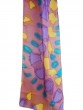 Silk Scarf in Pink with Purple, Yellow and Turquoise Patches by Galilee Silks
