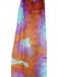 Silk Scarf in Red with Patches in Blue and Purple by Galilee Silks