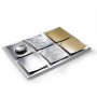 Seder Plate with Square Dishes in Mixed Aluminum Laura Cowan