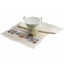 Dorit Judaica Netilat Yadayim Washing Cup and Towel Set With Floral Design