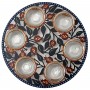 Glass Seder Plate with Pomegranate Motif by Dorit Judaica