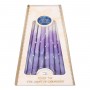 Purple and White Wax Hanukkah Candles from Safed Candles