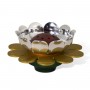Flower Havdalah Candle Holder and Spice Box Set in Yellow and Green