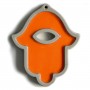Orange Hamsa Wall Hanging from Concrete by ceMMent