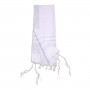 White and Silver Acrylic Tallit
